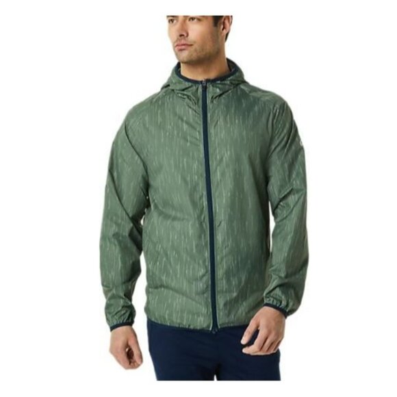 Asics Packable Running Jacket Men Size Small NWT Lightweight Regular Fit Green - Picture 1 of 16